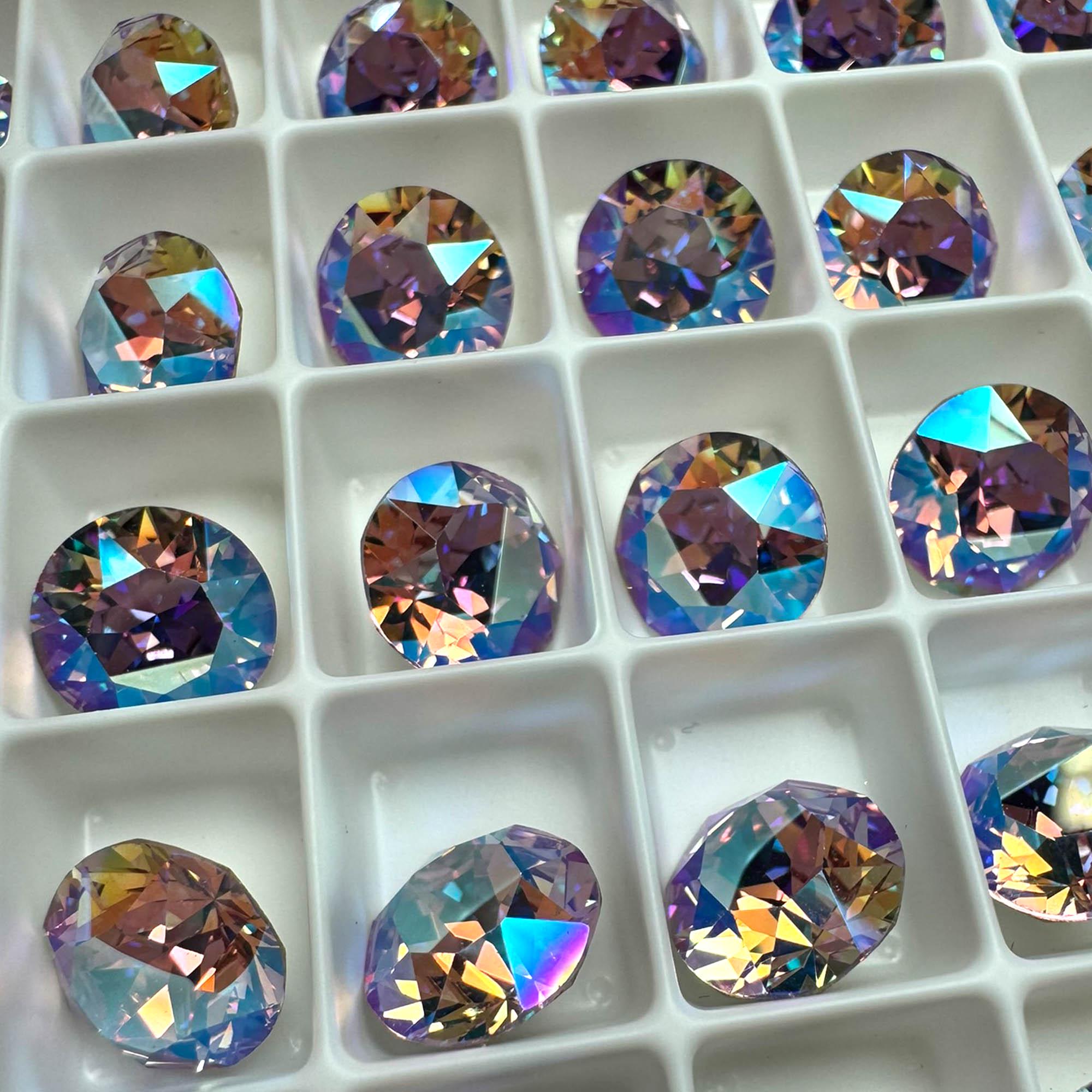6pc SS39 Violet Shimmer Brilliance Chatons / Article # 1088