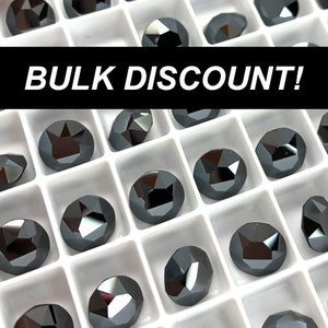 BULK - 72pc SS39 Jet Hematite EHA Brilliance Chatons / Article # 1088 / Austrian Crystal ;-) Chatons for Making Jewelry / 45% OFF!