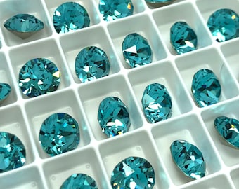 6pc SS39 Light Turquoise EHA Brilliance Chatons / Article # 1088 / Austrian Crystal ;-) Chatons for Making Jewelry / Discounts Available!