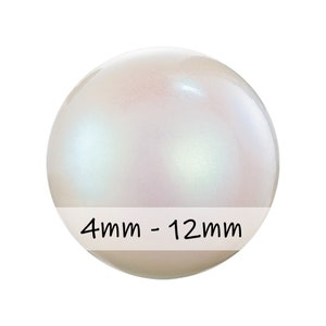 PEARLESCENT WHITE Preciosa Crystal Pearls | Alternative to Swarovski | Maxima Nacre Pearl | Pearls for Stringing | Knotting | Jewelry Making