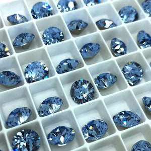 6pc SS39 Light Sapphire EHA Brilliance Chatons / Article # 1088 / Austrian Crystal ;-) Chatons for Making Jewelry / Discounts Available!
