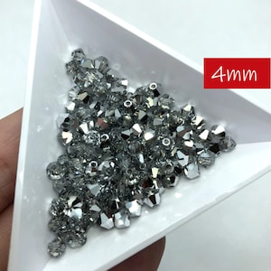 144pc 4mm Crystal Labrador Preciosa Crystal Bicones / Article #5328 / Crystal Beads Making Jewelry Bead Weaving / 1 gross