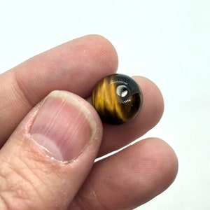 5 pc Tiger Eye / 12mm / Cabochon / Round / Stones for Jewelry Making / Bead Embroidery / Wire Wrapping / Not Drilled