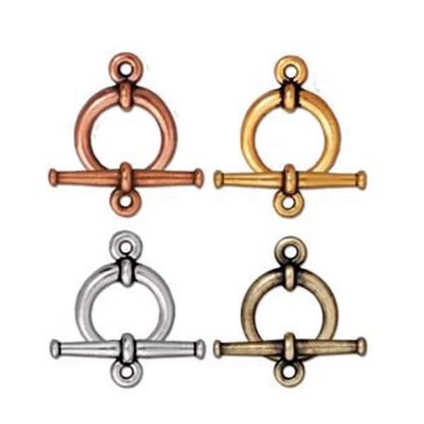 1 set TierraCast "LARGE TAPERED" Toggle Sets / 4 colors to choose from! / Clasps for Jewelry Making