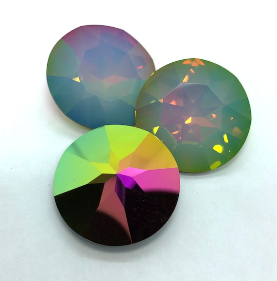 Pc 27mm White Opal Vitrail Medium Swarovski Fancy Stone