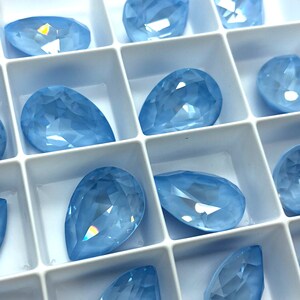 2pc 18x13mm Crystal Sky Ignite EHA Brilliance Pears / Austrian Crystal ;-) / Article 4320 / Link to pattern in description!