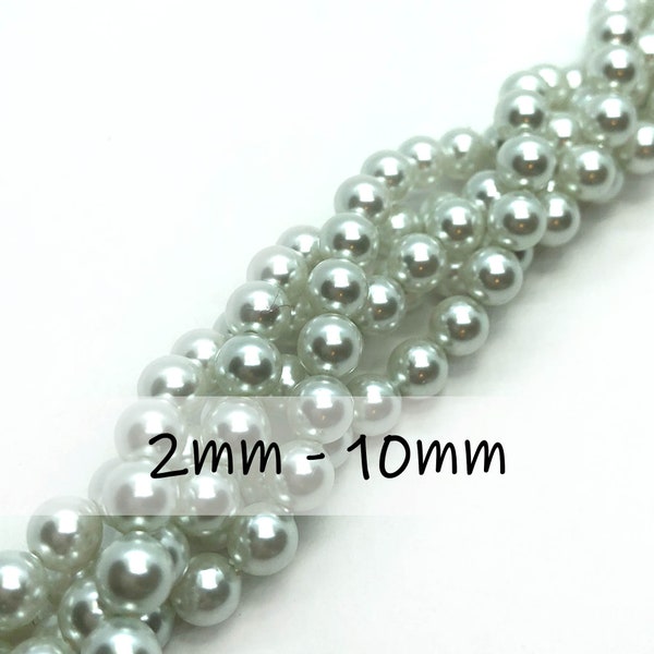 Crystal Moonlight Brilliance Crystal Pearls / Multiple Sizes / Article #5810 / Austrian Made! / Pearls for Stringing Knotting