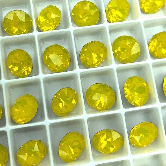6pc SS39 Yellow Opal Swarovski Crystal Chatons Article 1088