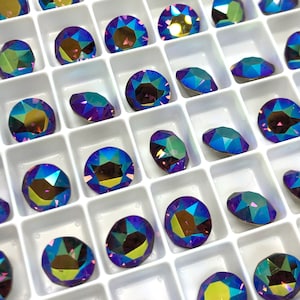 6pc SS39 Swarovski Chatons / Amethyst AB /   Article # 1088 / Swarovski Crystal Chatons for Jewelry Making / Discounts Available!