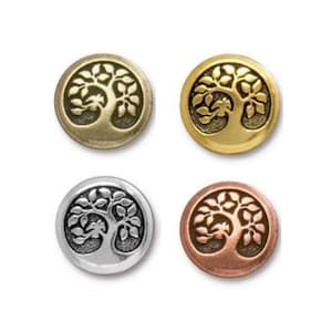 2 pc TierraCast &quot;BIRD IN A TREE&quot; Button / 4 colors to choose from! / Buttons for jewelry making clothing apparel