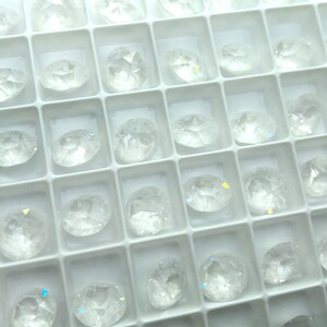 6pc SS39 Crystal Electric White Ignite Brilliance Chatons / Article # 1088 / Austrian Crystal ;-) Chatons for Making Jewelry