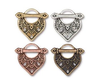 1 set TierraCast &quot;TEMPLE&quot; Toggle Clasp / 4 colors to choose from! / Clasps for Making Jewelry / Jewelry Findings / Lead Free Pewter