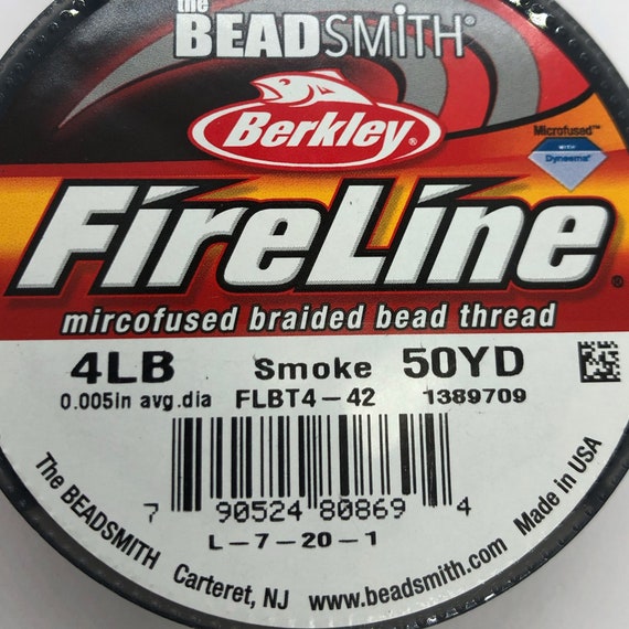 Highly Strung Beads  4lb Smoke Fireline, 50 yards.