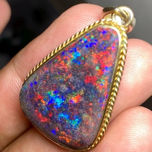 Rare old collection rainbow andamooka hard matrix opal natural polish
