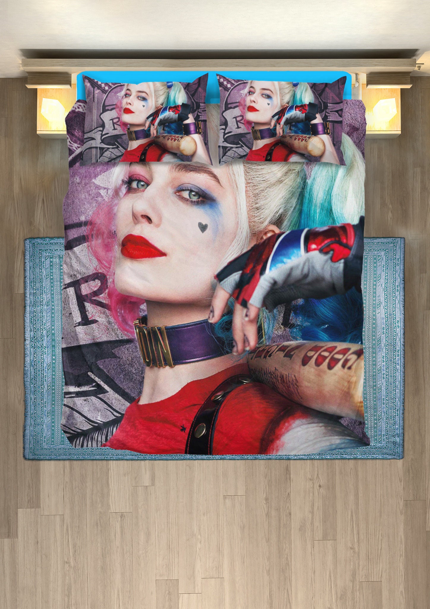 Harley Quinn Duvet set Harley Quinn bedding set Twin Queen Etsy