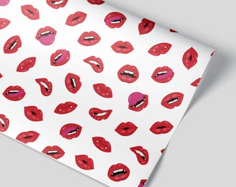 Lady and The Vamp - WHITE -  Wrapping Paper / Gift Wrap Sheet