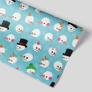 Schneetrovert - HIMMELBLAU - Weihnachtspapier/Geschenkpapier
