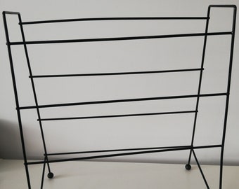 Vintage 1950/60s Shoe Rack - Black Coated Wire Shoe Storage, Atomic/Mid Century - Vintage Storage - Vintage home - Vintage Interior styling