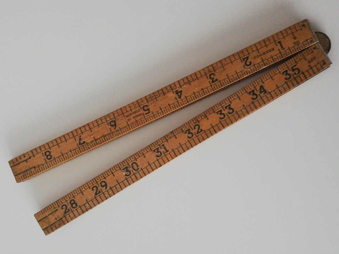 English Ruler That Was Inbread Vintage Boxwood Folding Ruler: 3ft Imperial Measure, Made in England ...