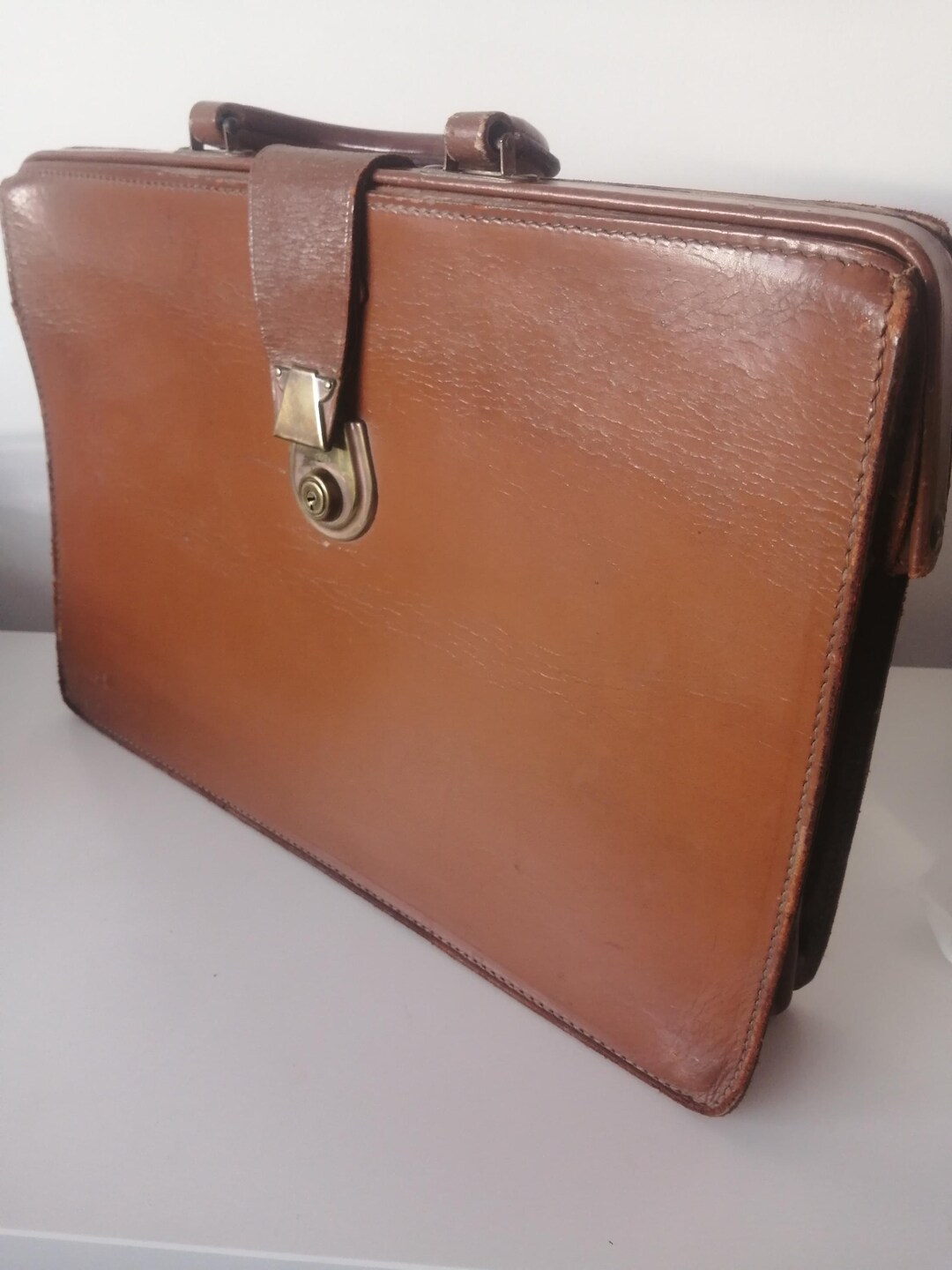 Vintage Cheney Leather Gladstone Briefcase: Made in England, Gift ...