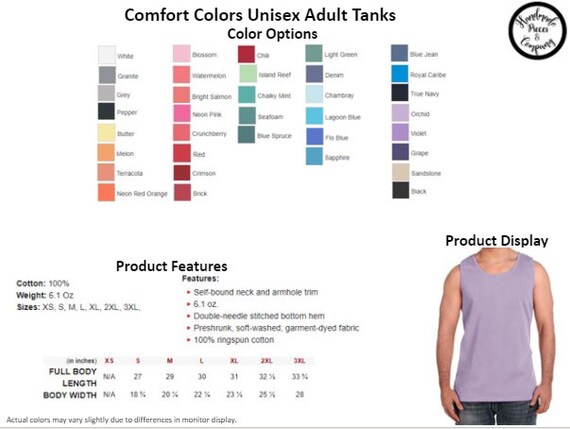 Custom Comfort Colors Tank Comfort Colors Tank Comfort Etsy