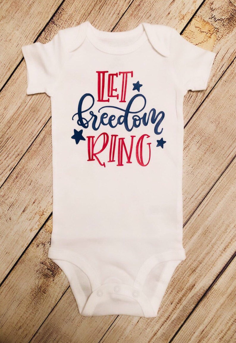 Baby Bodysuit Memorial Day Outfit Fourth of July Outfit America Independence Day Outfit