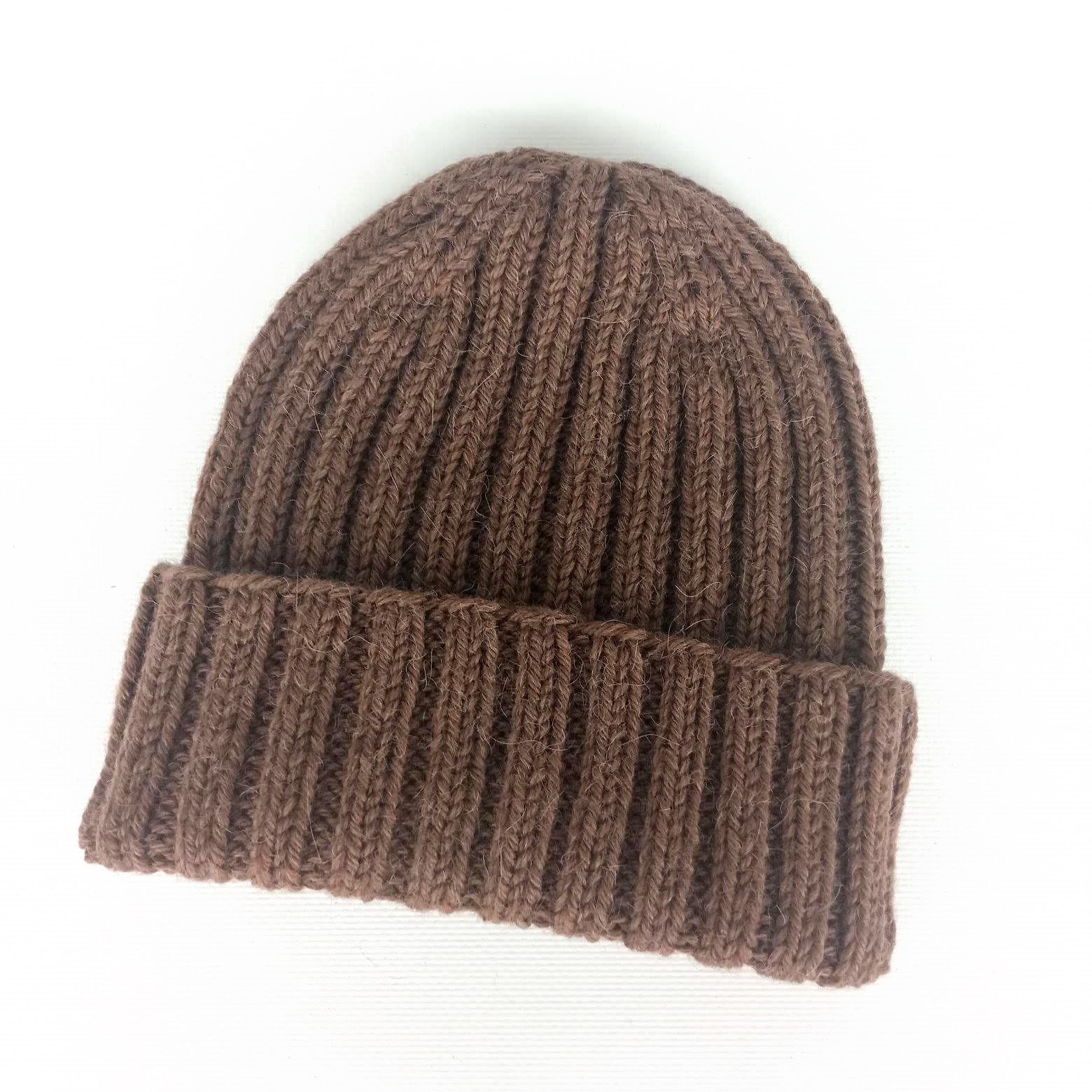 Mens alpaca wool beanieRib Knit hat for menWinter hand Etsy