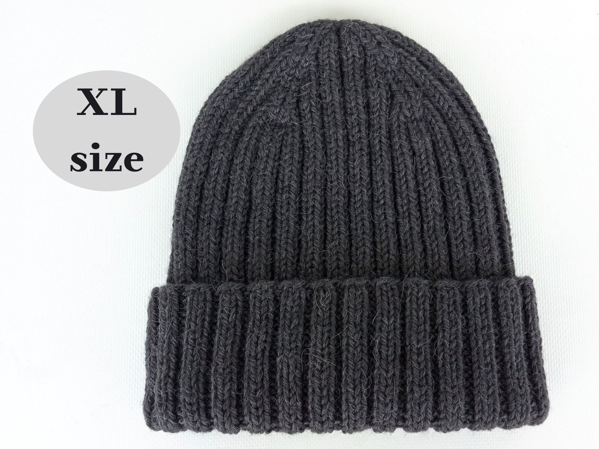 Xxl Men Hat Extra Large Beanie For Men Mens Knitted Alpaca Etsy Uk