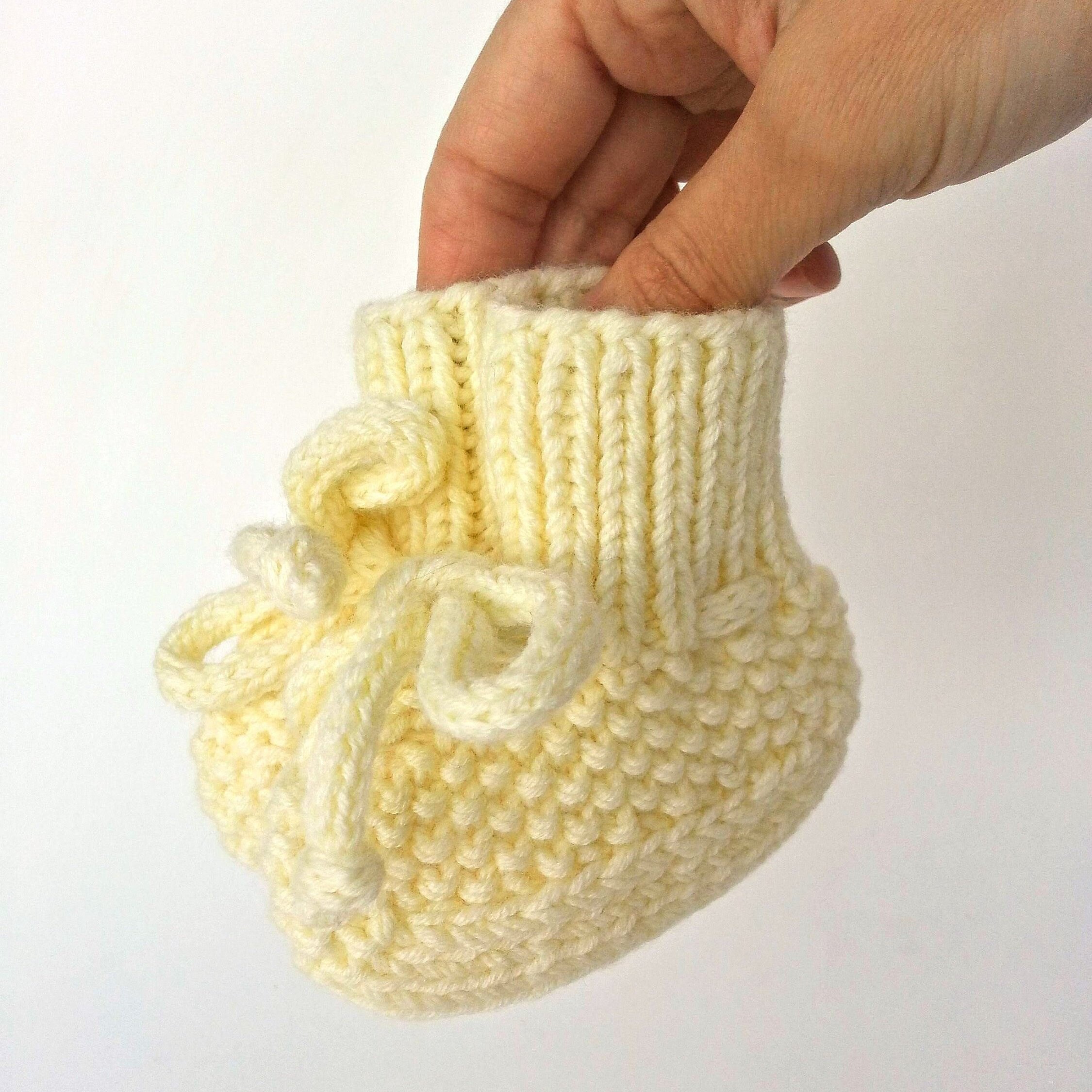 hand knitted booties