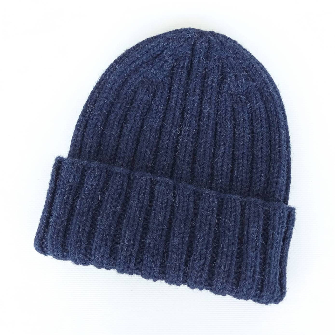 Custom mens alpaca beanie Rib Knit cap for men Hand knitted | Etsy