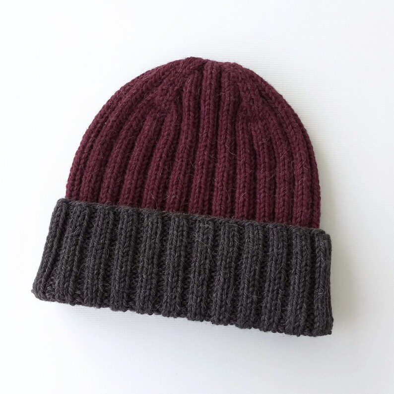 Custom mens alpaca beanieRib Knit cap for menWinter color Etsy