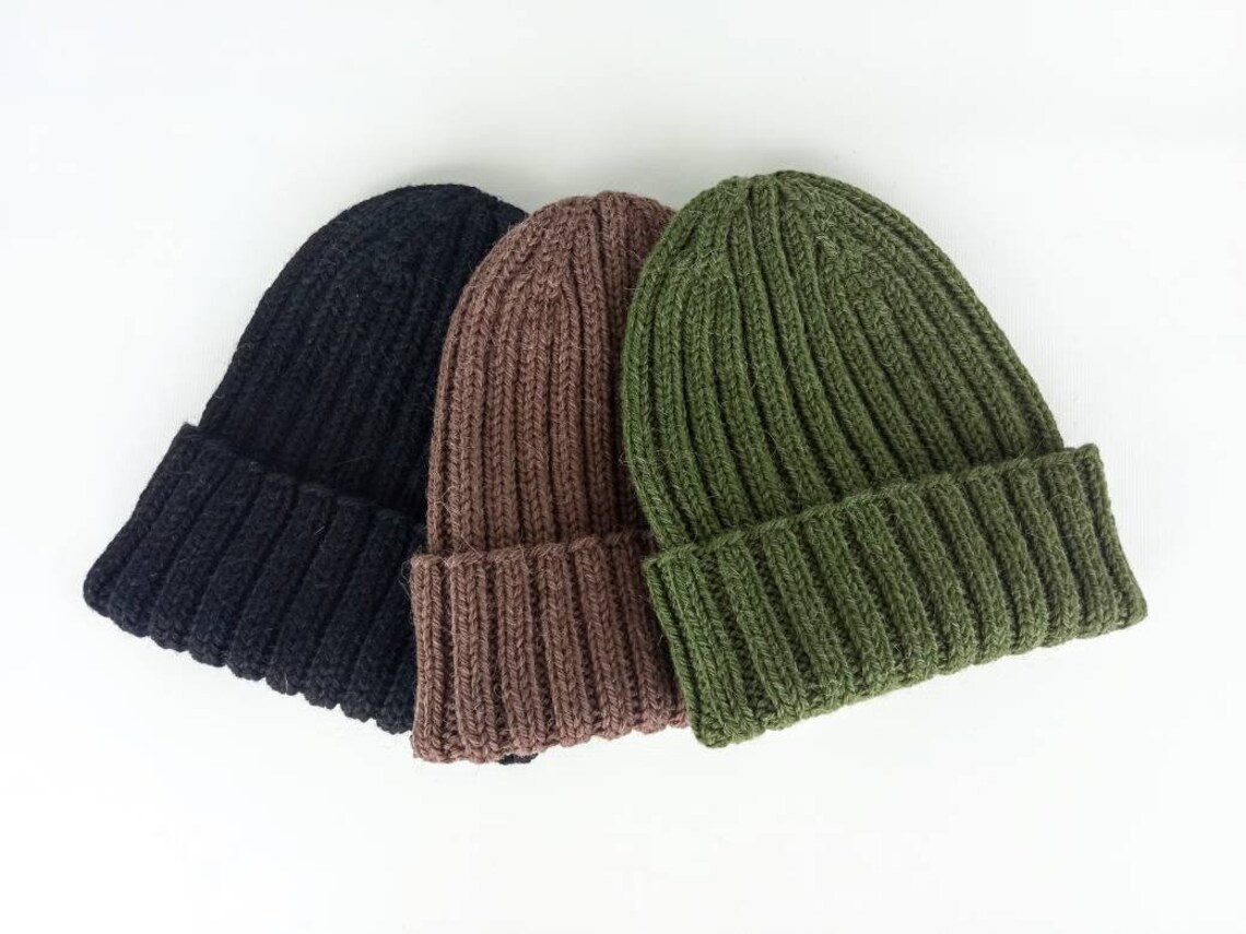 XXL men hat Extra large beanie for men Mens knitted alpaca Etsy
