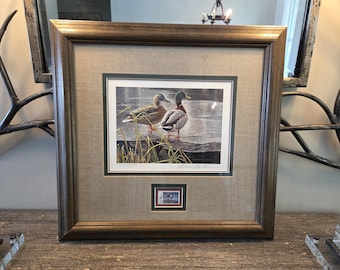 First of Canada 1985 Duck Print with Stamp