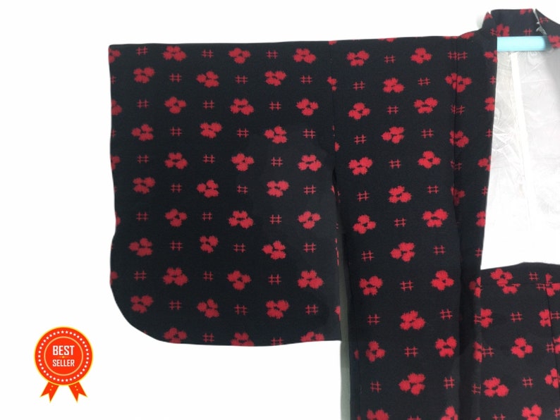 Authentic Japanese Kimono Haori in Red and Black Colour/unique - Etsy