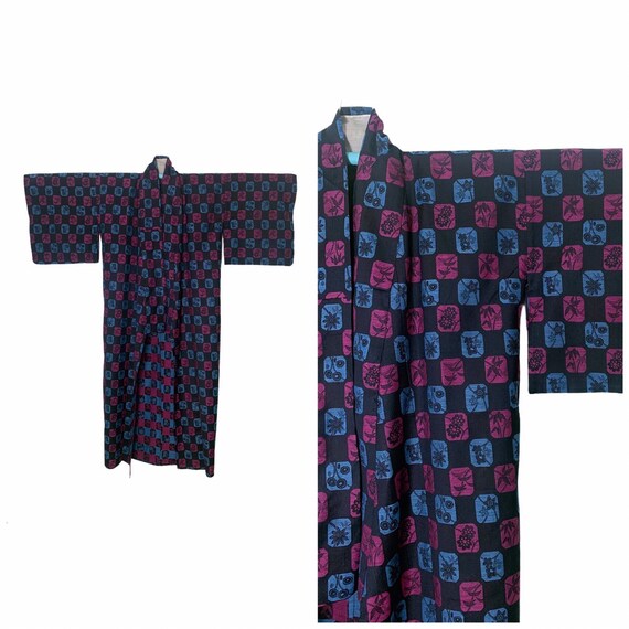 Authentic Japanese Kimono Yukata in Unique Colourf