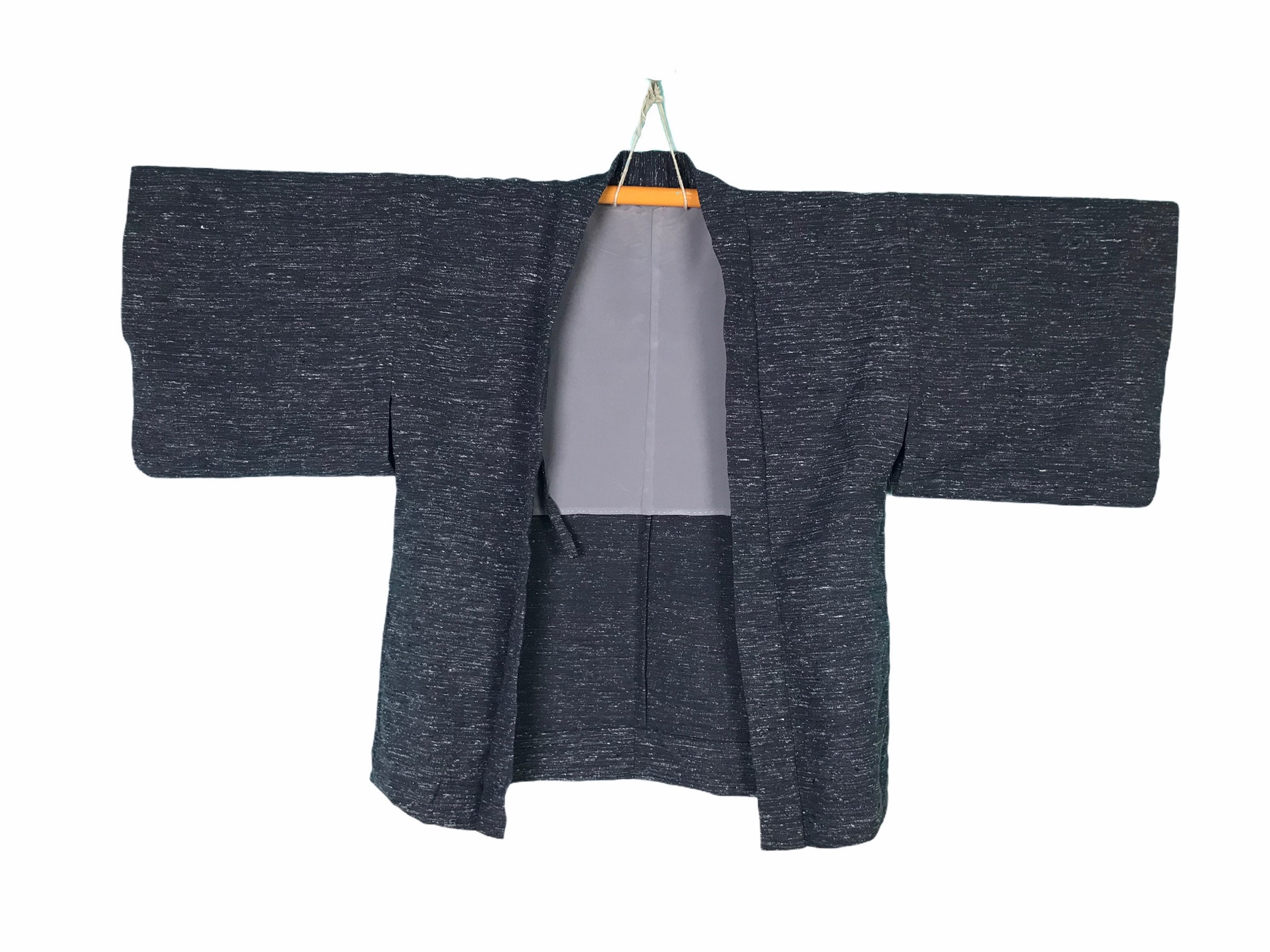 Authentic japanese kimono haori wool grey colour | Etsy
