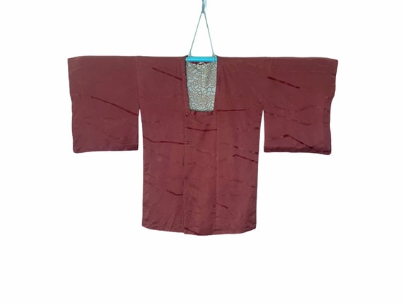 Authentic Japanese Kimono Michiyuki in Red Brick C