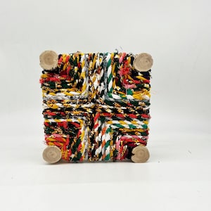 Mini Marokkaanse Berberkruk van Boucherouite-hout, hoogte 22 cm