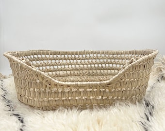 Panier tressé pour chien ou chat / Panier naturel de repos pour animal / panier marocain