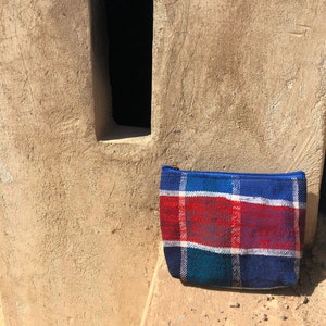 Ethnic Berber pouch / from traditional Haik wedding cover / unique piece