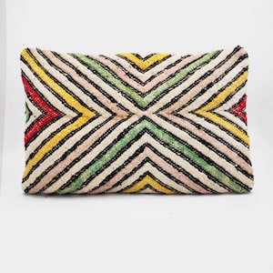 Moroccan Berber Kilim Zanafi wool cushion cover 50x35cm