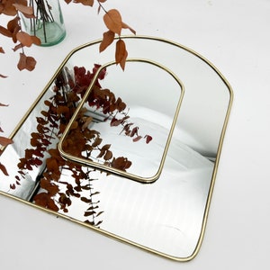 Golden brass arch mirror image 3