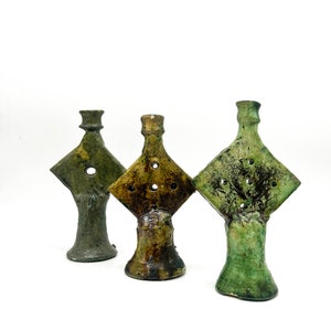 Authentic Tamegroute candle holder / Moroccan ceramic