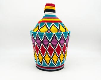 蓋付き大型ベルベルバスケット – モロッコの職人技 | ボヘミアンシック