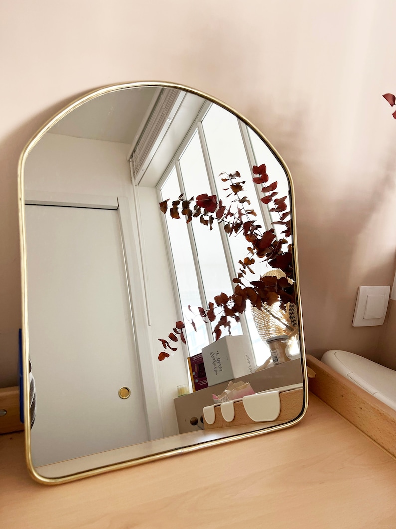 Golden brass arch mirror image 2