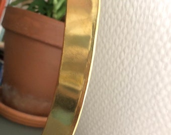 金メッキ銅/真鍮製ミニ卵型ウォールミラー - モロッコ製ハンドメイド
