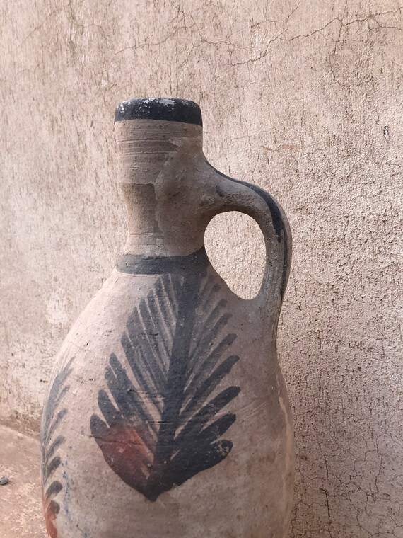 古いベルベル人の壺 / モロッコ陶器 / テラコッタの花瓶 - Etsy 日本