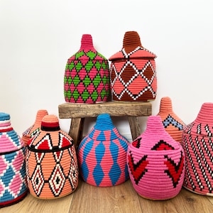 Over 200 models available! Moroccan Berber box / woven ethnic basket / colorful Moroccan basket