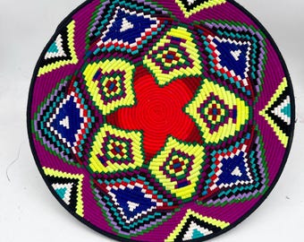 Colorful Moroccan Berber basket / ethnic basket / decorative Berber tray