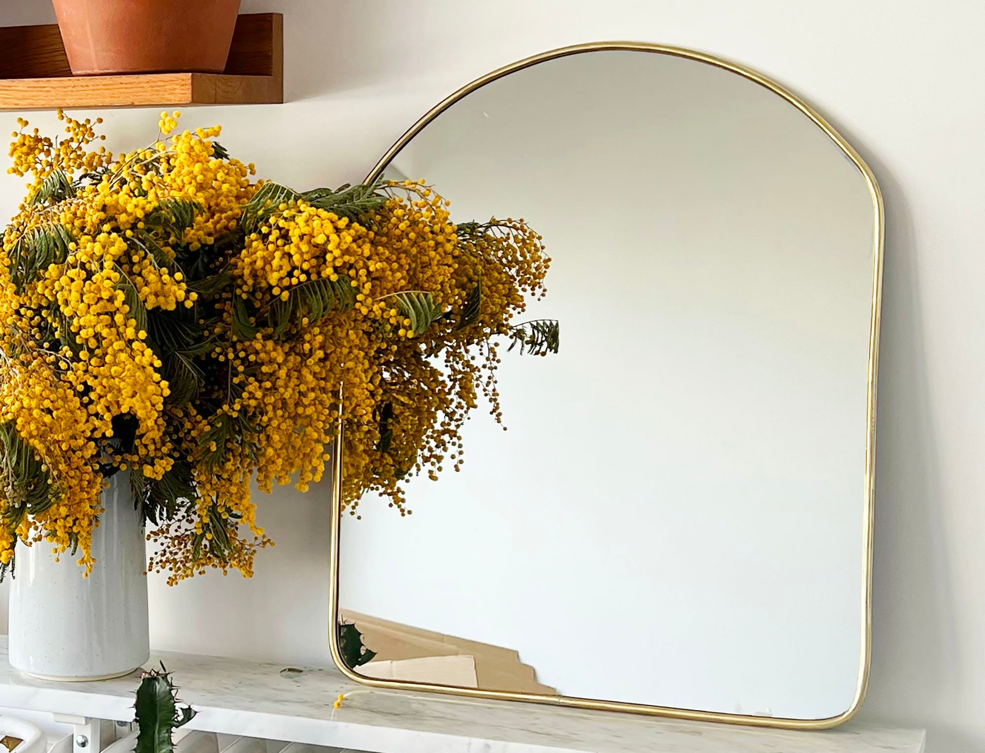 Miroir arche XL en bois de bouleau. Fabrication française